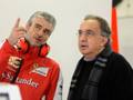 Sergio Marchionne, presidente della Ferrari, con Maurizio Arrivabene. Colombo