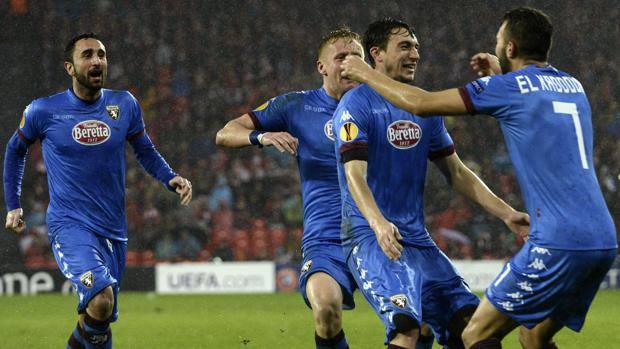 Il gol qualificazione di Matteo Darmian contro l'Athletic Bilbao allo stadio San Mamès. Foto: LaPresse. Il gol qualificazione di Matteo Darmian contro l'Athletic Bilbao allo stadio San Mamès. Foto: LaPresse.