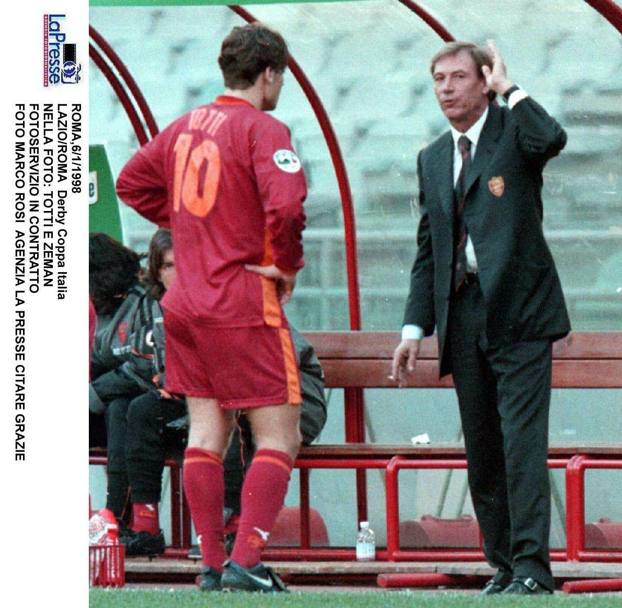 Risultati immagini per totti con zeman