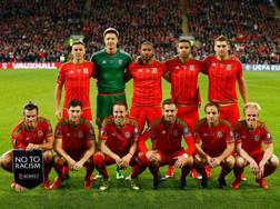 La squadra del Galles  nella partita con Andorra dello scorso ottobre. Getty