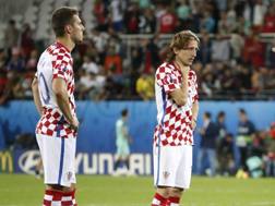La delusione di Marko Pjaca e Luka Modric. Reuters