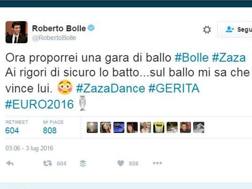 Roberto Bolle twitta contro Simone Zaza.