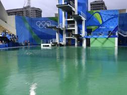 La piscina olimpica dei tuffi. Afp