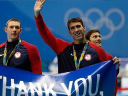 Il grazie di Michael Phelps. Getty