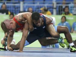 Frank Chamizo nel match per il bronzo con l'americano Molinaro. Reuters