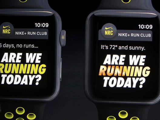 L’Apple Watch Series 2 nella versione Nike+,  costa da 439 a 469 euro (Reuters)