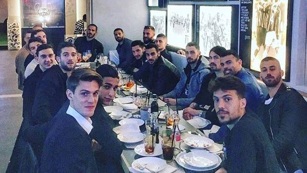 La Nazionale a cena a Firenze