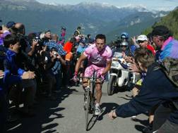 Gilberto Simoni sullo Zoncolan al Giro 2003. Ap