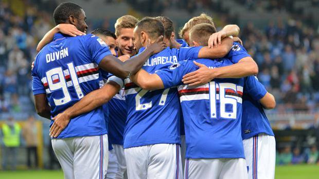 L'esultanza dei giocatori della Samp. Getty Images L'esultanza dei giocatori della Samp. Getty Images
