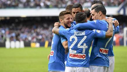 Festa Napoli dopo il secondo gol al San Paolo. Ansa