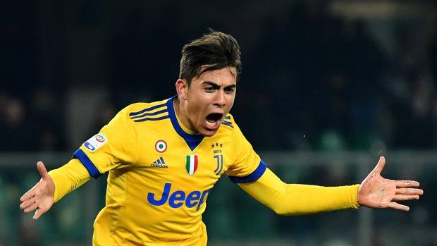 La gioia di Dybala dopo il secondo gol. Afp La gioia di Dybala dopo il secondo gol. Afp