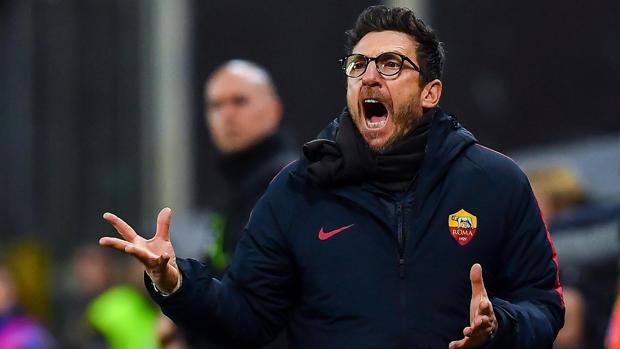 La grinta di Eusebio Di Francesco, 48 anni. ANSA La grinta di Eusebio Di Francesco, 48 anni. ANSA