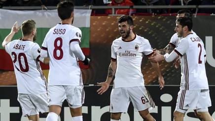 L'esultanza di Patrick Cutrone. Epa L'esultanza di Patrick Cutrone. Epa