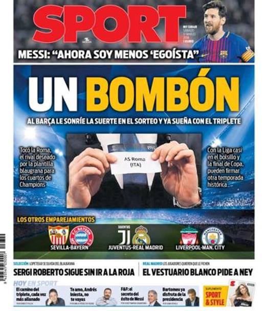 UCL QF : Barcelona Vs AS Roma - Page 9 Bombon-U2604263852200U-U2604263852202PF-395x458@Gazzetta-Web_mediagallery-page