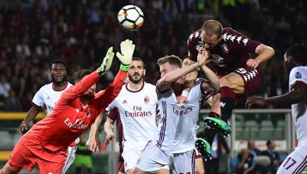 Il pareggio granata di De Silvestri. Afp Il pareggio granata di De Silvestri. Afp