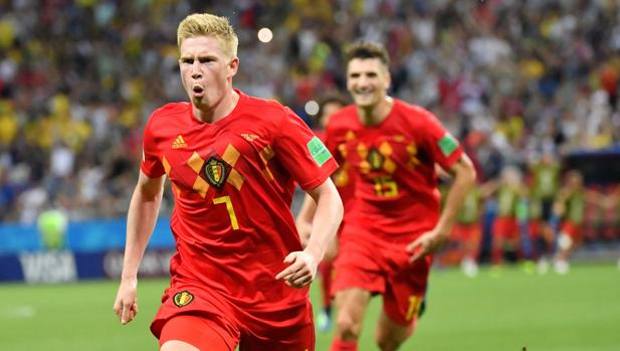 L'esultanza di De Bruyne. Afp