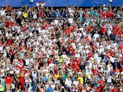 Tifosi inglesi allo stadio in Russia. LaPresse