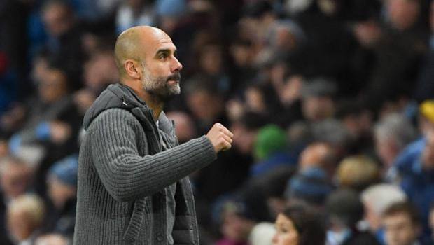 Pep Guardiola , allenatore del Manchester City. Afp