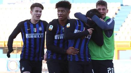L'esultanza dei giocatori dell'Inter. Getty