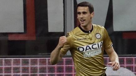 Kevin Lasagna, in gol con l'Udinese contro il Milan. Ap