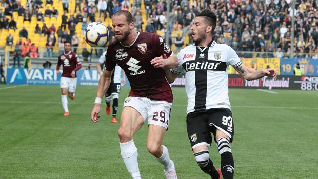 Una fase del match. Ansa Una fase del match. Ansa