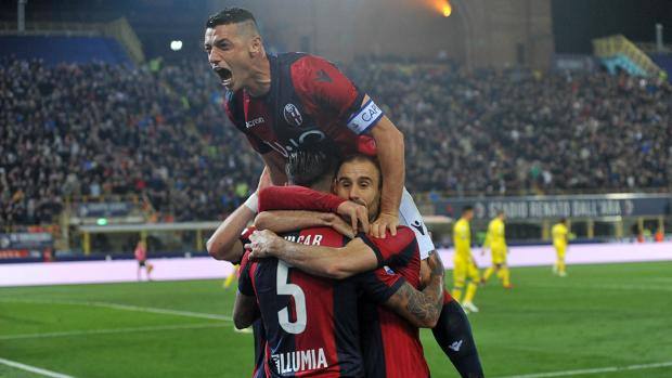 L’esultanza del Bologna. Getty L’esultanza del Bologna. Getty