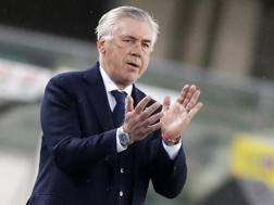 Carlo Ancelotti, allenatore del Napoli. Epa