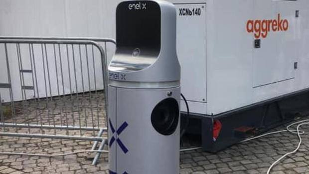 ecco la foto incriminata del generatore da eventi impiegata per alcuni servizi esterni alla Formula e molto diffuso in tutti i tipi di eventi