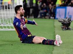 La felicit di Leo Messi. Afp