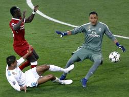 Un’azione dell’ultima finale di Champions League, vinta dal Real Madrid sul Liverpool. Ap