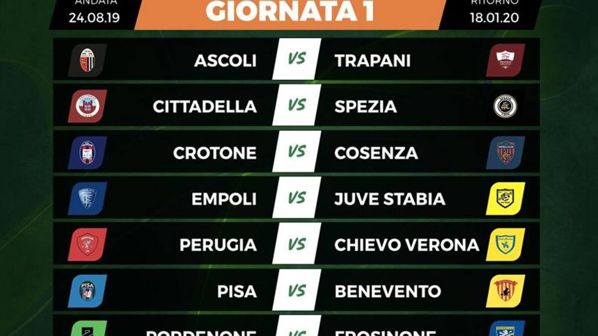 Ecco il calendario della Serie B. Via il 23 agosto con PisaBenevento. Subito il derby Crotone Ecco il calendario della Serie B. Via il 23 agosto con PisaBenevento. Subito il derby Crotone