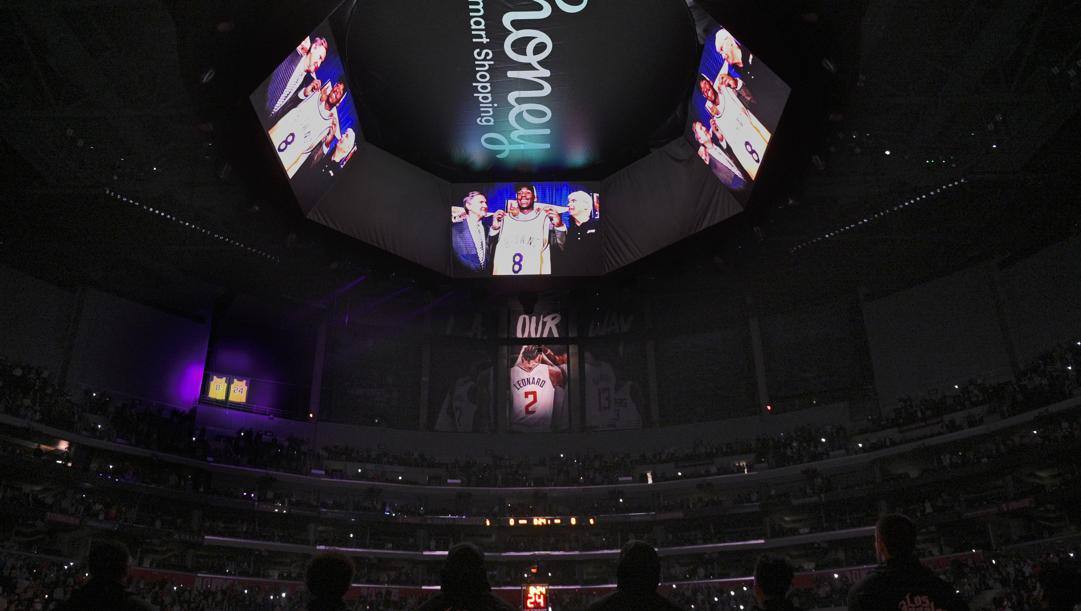 Il tributo dei Clippers a Kobe Bryant allo Staples Center. Ap 