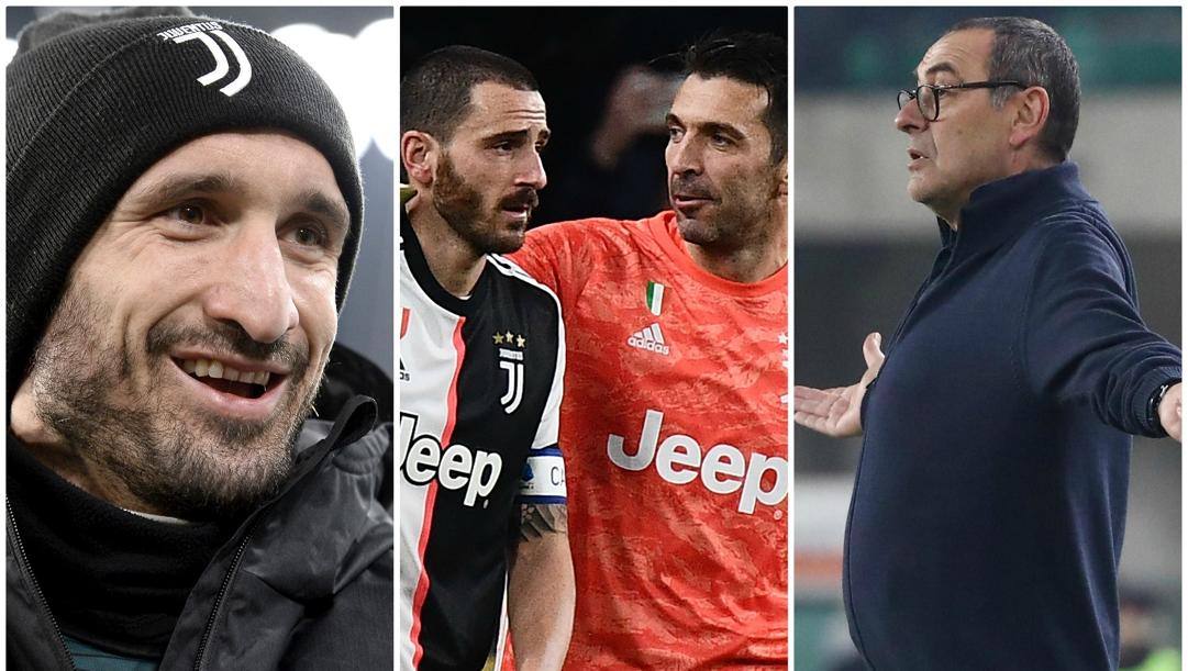 Juventus, SOS di Sarri: Chiellini, Bonucci, Buffon ...