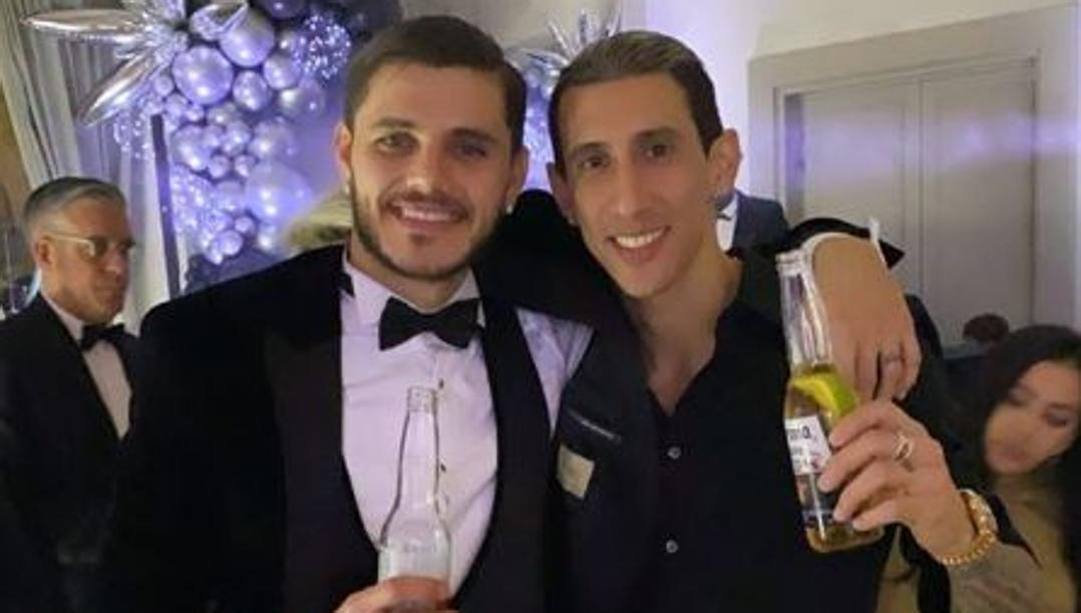 Maruo Icardi e Angel Di Maria festeggiavano 27 e 32 anni. Foto dal profilo Instagram @wanda_icardi 