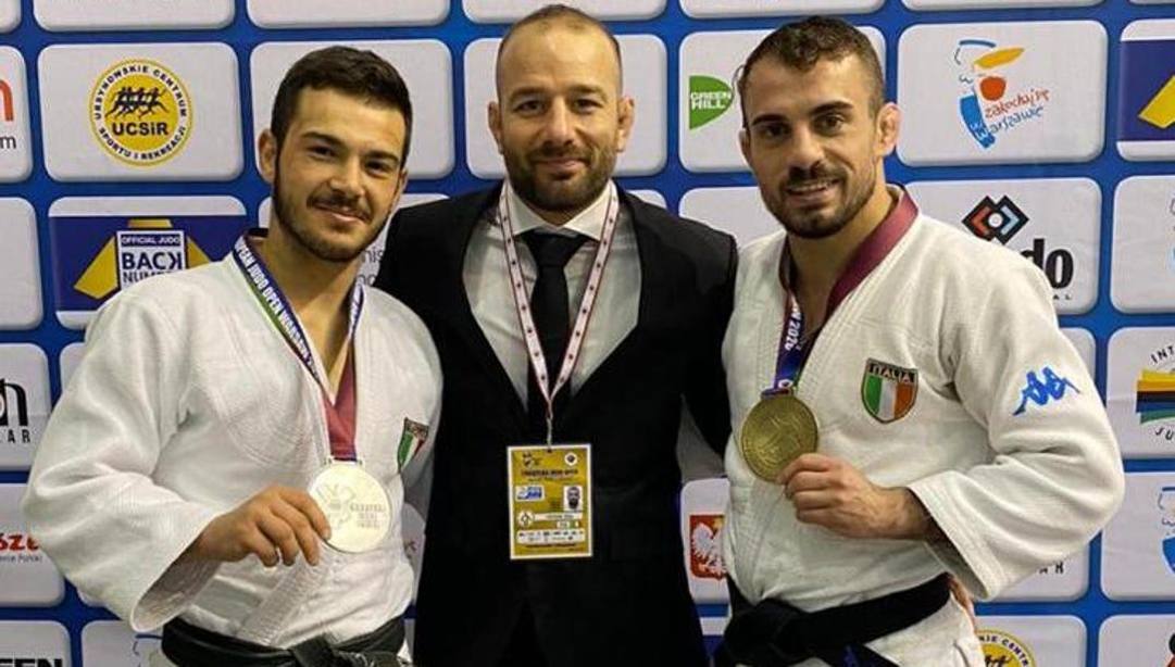 Da sinistra, Biagio D'Angelo, Elio Verde (coach) e Carmine Di Loreto 