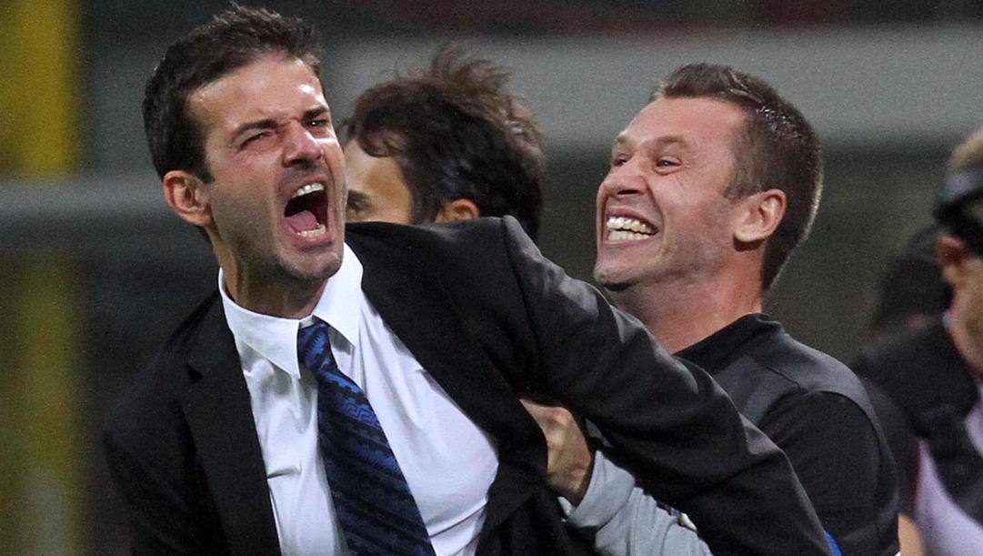 Stramaccioni e Cassano ai tempi dell'Inter.Ansa 