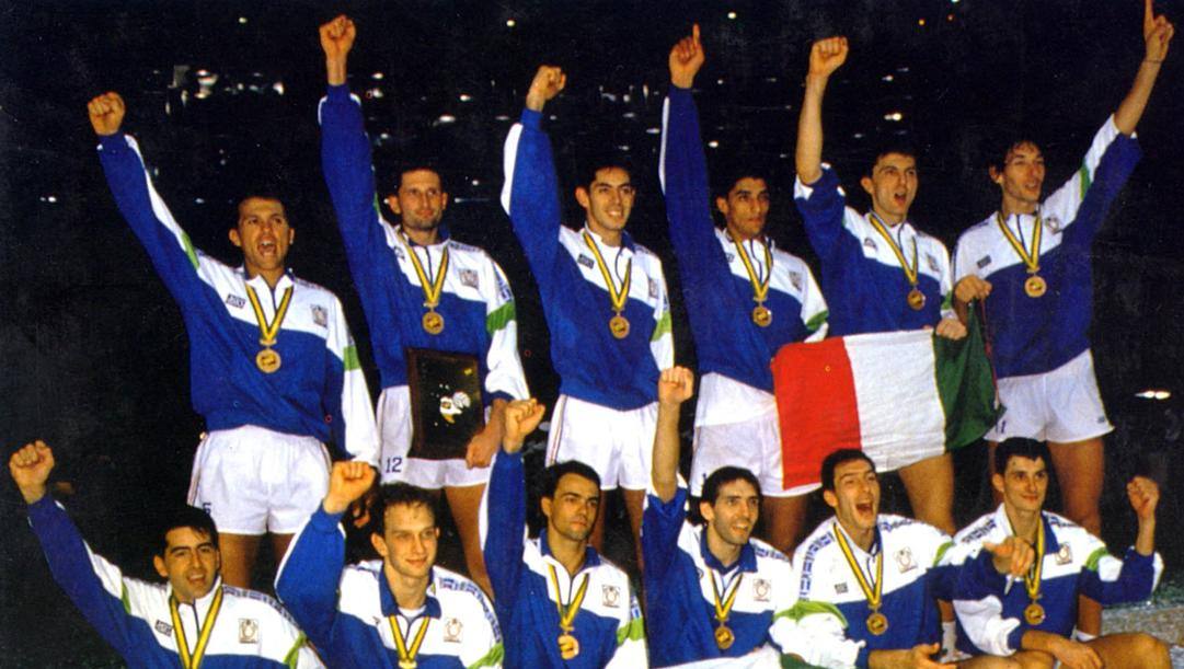 Gli azzurri campioni del mondo nel 1990. Galbiati 