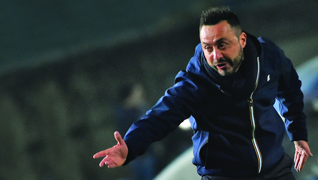 Roberto De Zerbi, 40 anni, allenatore del Sassuolo. Lapresse 