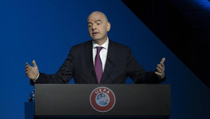 Gianni Infantino, presidente della Fifa. Lapresse 