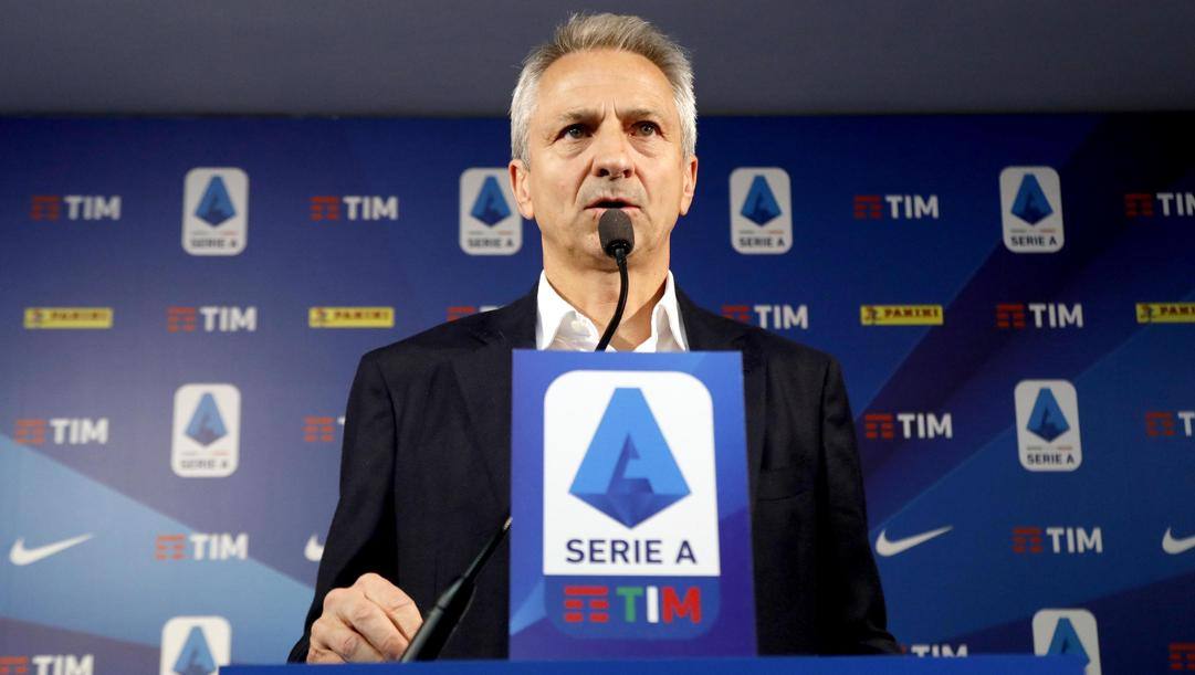 Il presidente della Lega Serie A, Paolo Dal Pino. Ansa 