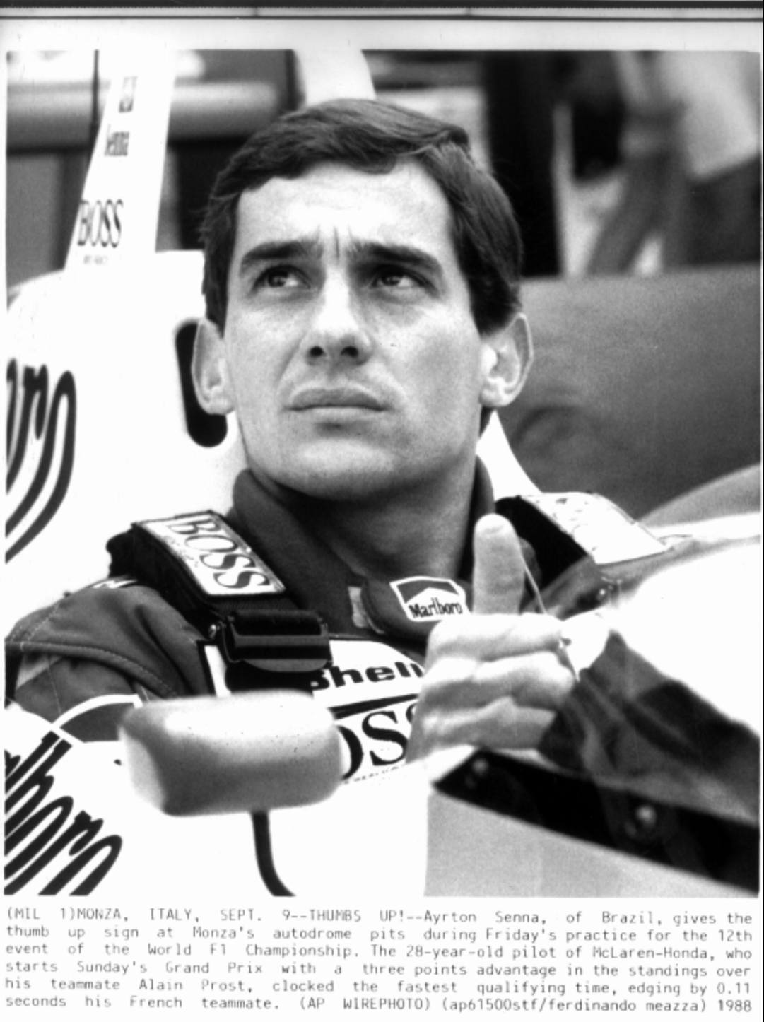 ayrton senna in bicicletta