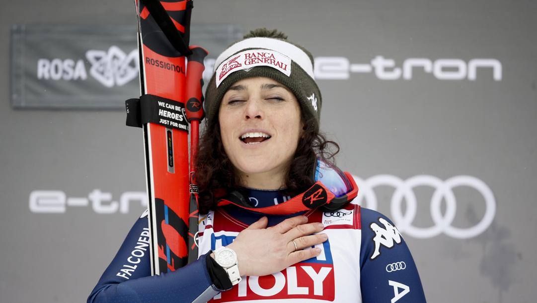 Federica Brignone, campionessa del mondo di sci alpino 2019-2020. Ap 