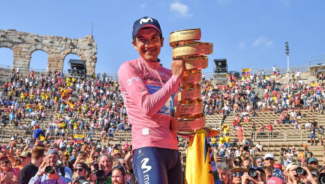 Richard Carapaz, re del Giro 2019. Ansa  