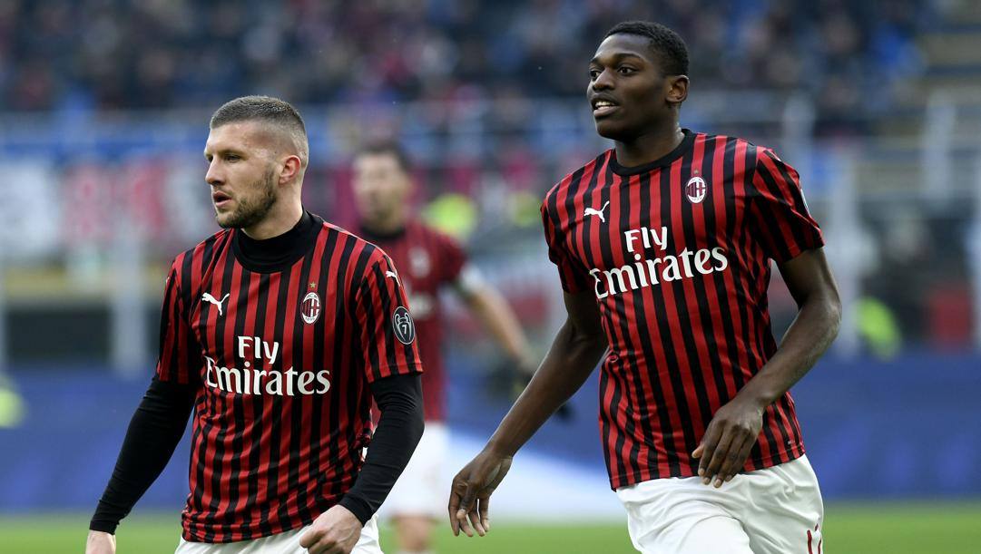 Ante Rebic  e Rafael Leao potrebbero avere un'occasione insieme in Coppa Italia. Italy Photo Press 