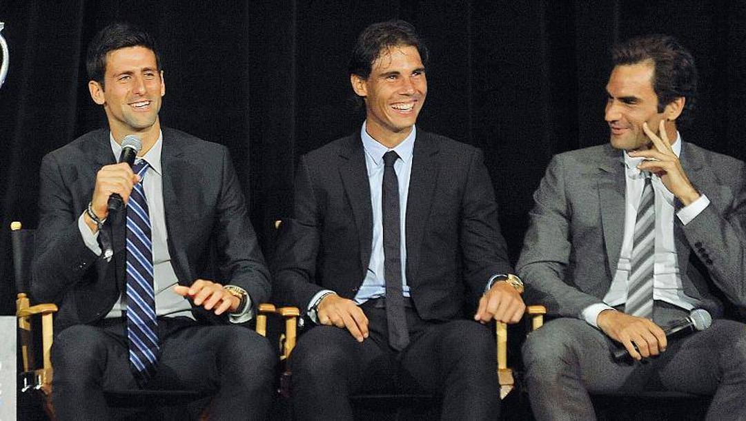 Novak Djokovic, 32 anni, Rafael Nadal, 33, e Roger Federer, 38 