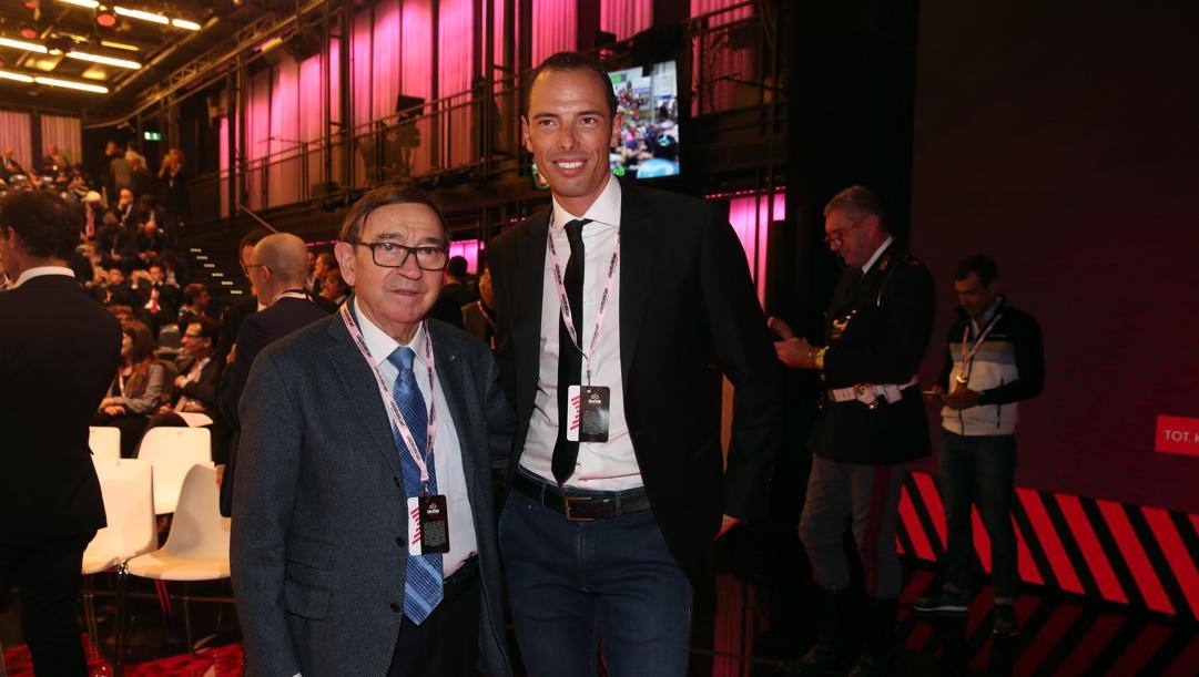 Alessandro Ballan alla presentazione del Giro d'Italia 2020. Bettini 