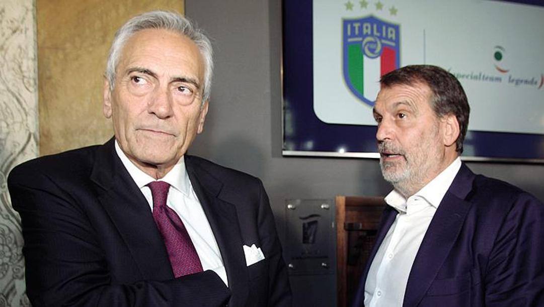 Gabriele Gravina, presidente Figc, e Marco Tardelli 