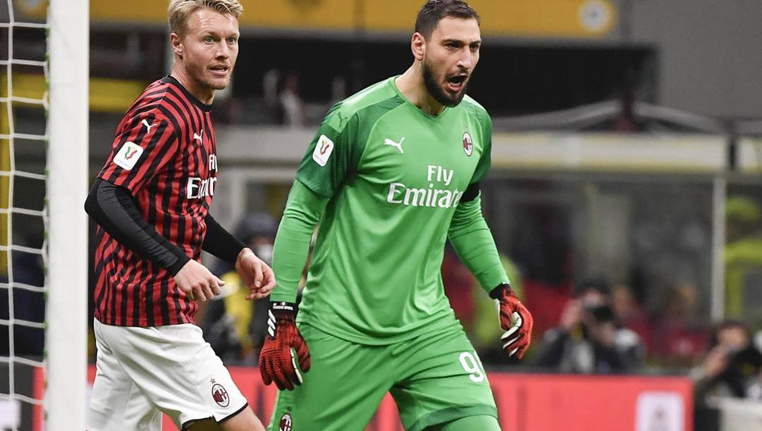 Gigio Donnarumma, a 21 anni leader della difesa del Milan. Lapresse 