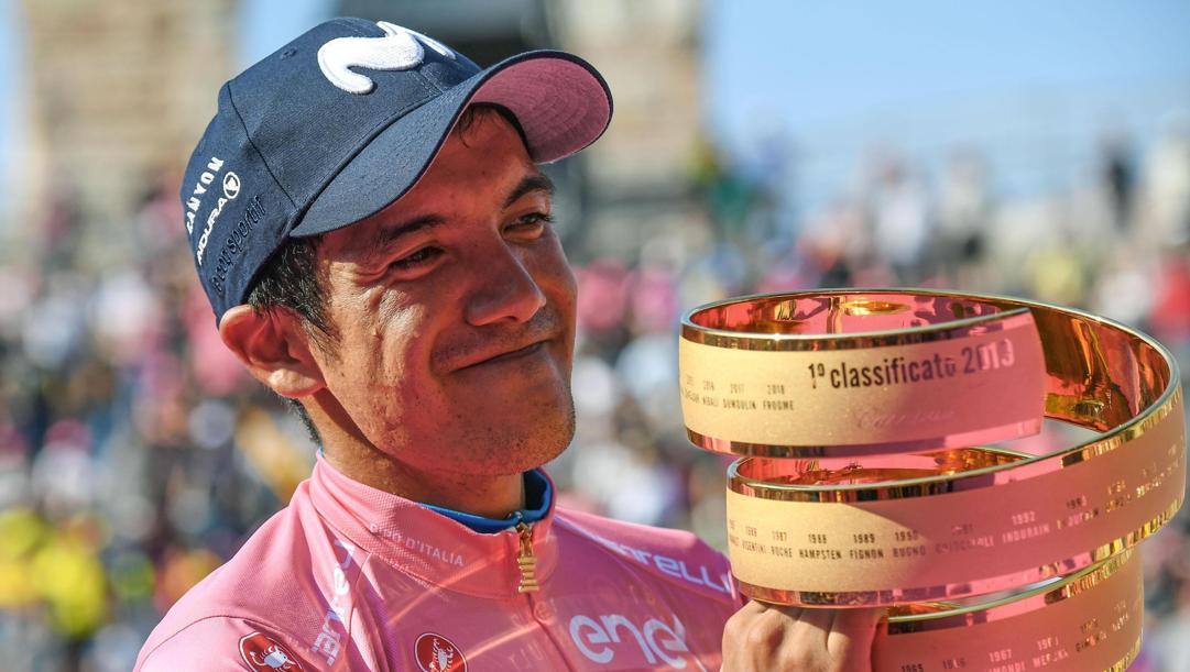 Richard Carapaz, 26 anni, vincitore dell'ultimo Giro. Ansa 
