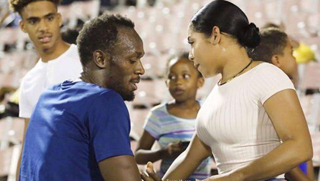 Usain Bolt, 33 anni con Kasi Bennett, 30 